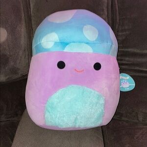 Squishmallows Pyle Purple and teal Mushroom Plush